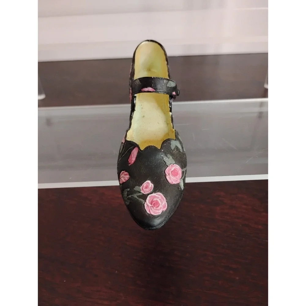 If The Shoe Fits Nostalgia Collectible Decorative Shoe Resin Rose High Heel